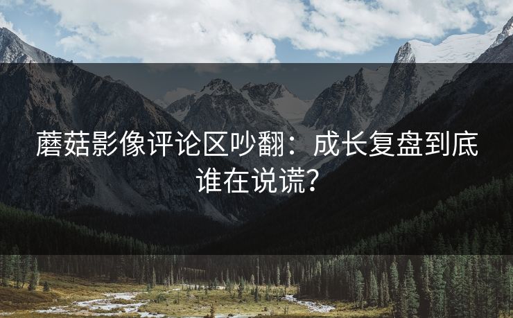 蘑菇影像评论区吵翻：成长复盘到底谁在说谎？